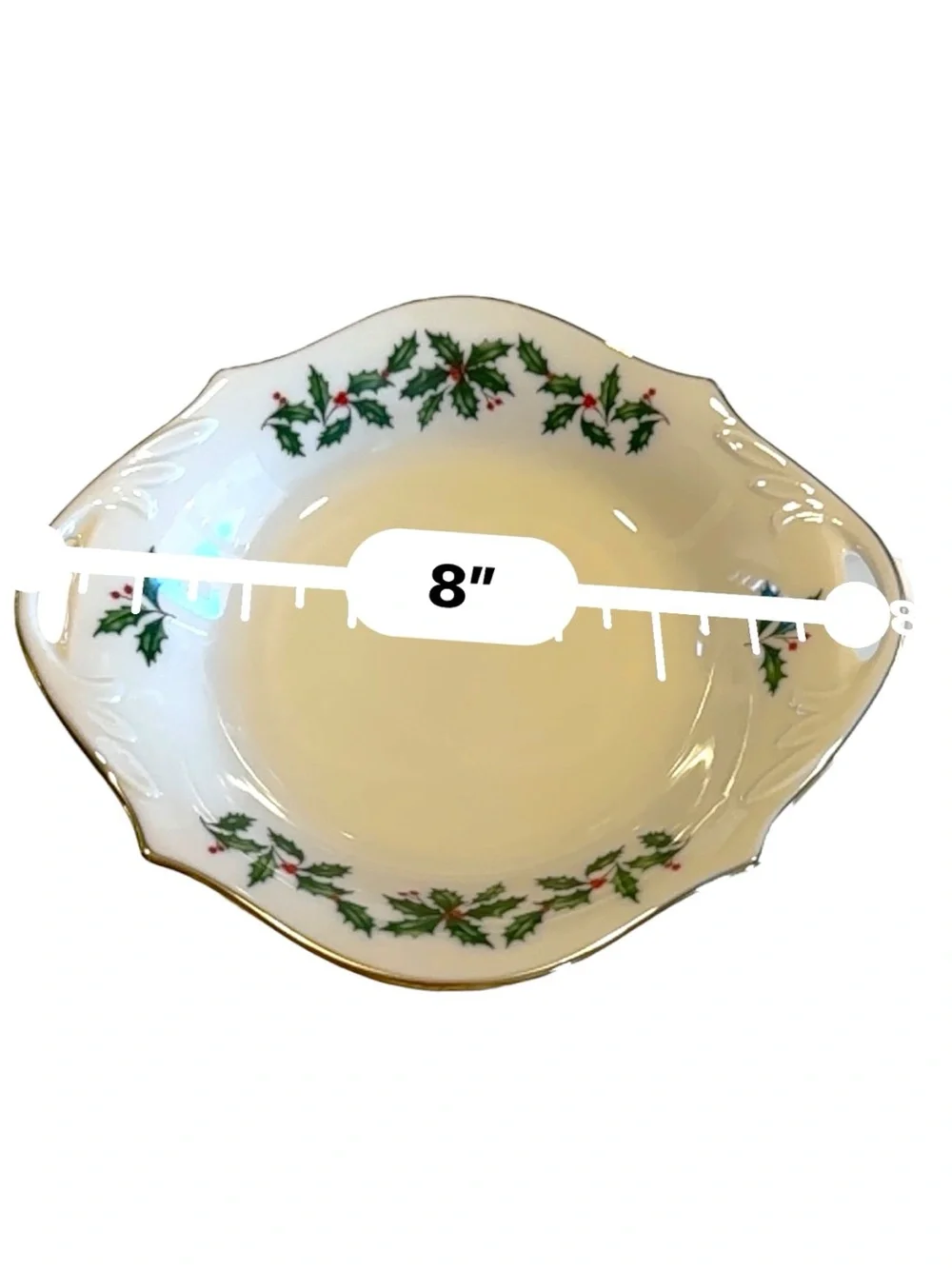 Lenox Holiday Bone China Serving Dishes Vase & Candle Holder Set